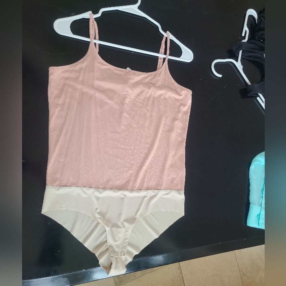 L'Agence Blush Pink Bodysuit Ford Rusting Brown NWT